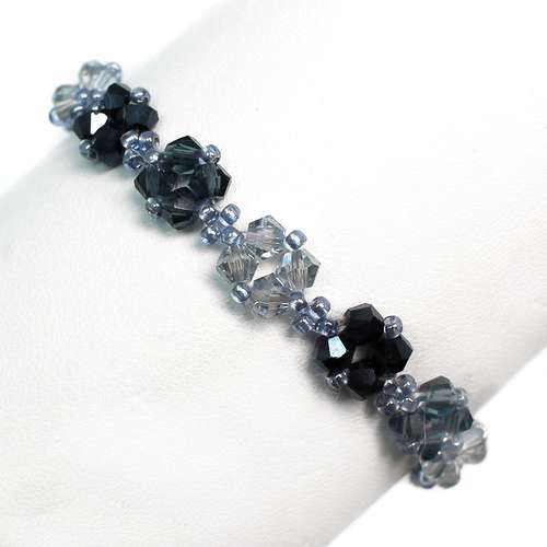 Pixie Bracelet Kit navy - makes 3 bracelet making kit — DIY set with beads and instructions for creating handmade jewelry