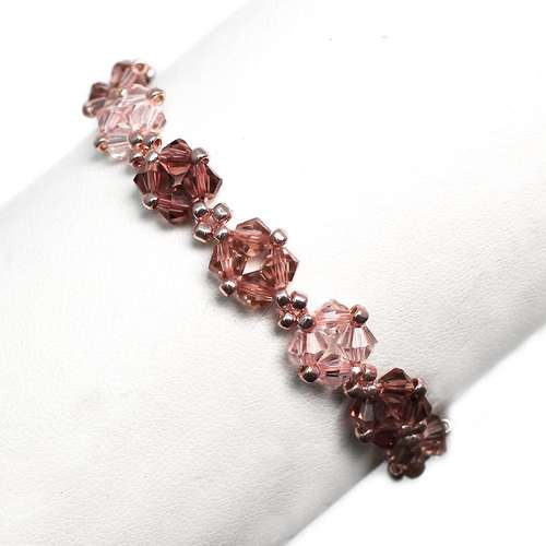 Pixie Bracelet Kit rose - makes 3 bracelet making kit — DIY set with beads and instructions for creating handmade jewelry