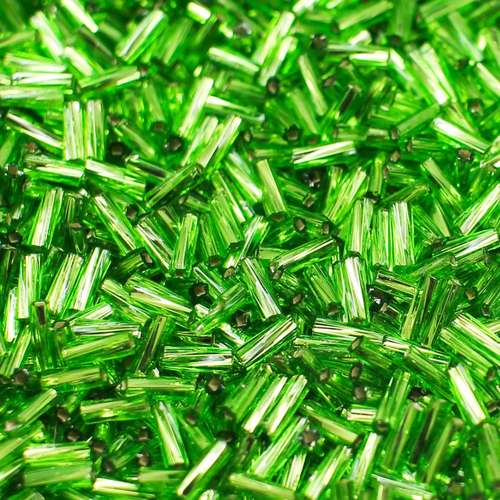FGB glass seed beads silver lined peridot 50g — 50g pack, ideal for bead weaving, embroidery, and jewelry making