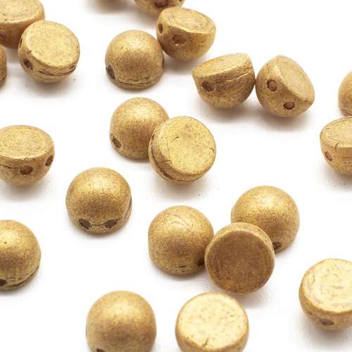7mm Czech glass glass beads pacifica macadamia — pack of 25, high-quality two-hole beads ideal for jewelry making, bead weaving, and crafts