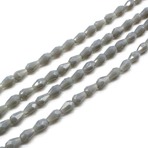 5mm crystal beads opal grey — faceted for jewelry making and beadwork