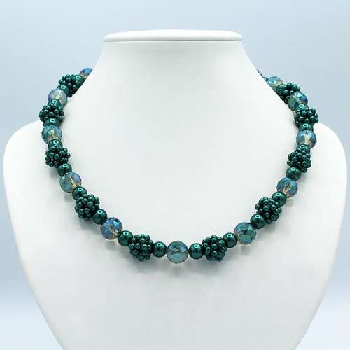 Very Berry Crystal & Pearl Jewellery Kit dark turquoise jewelry making kit — DIY set with beads and instructions for creating handmade je…