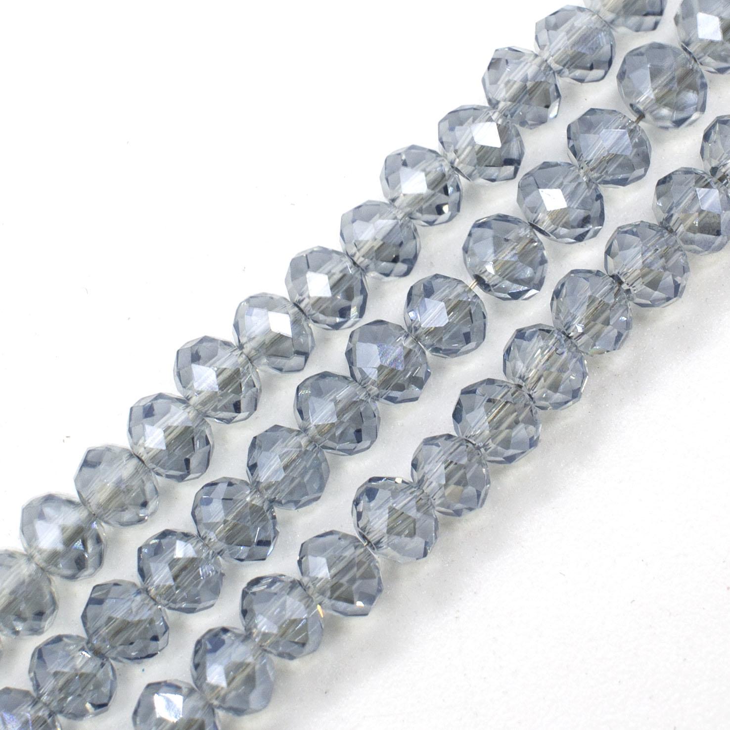 4mm crystal beads hint of blue — faceted for jewelry making and beadwork