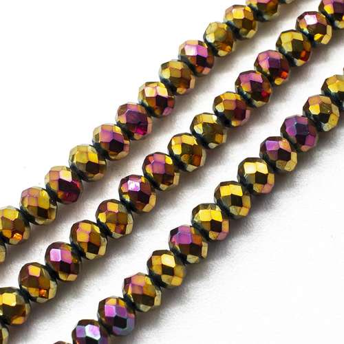 4mm crystal beads autumn rainbow, pack of 130 — faceted for jewelry making and beadwork