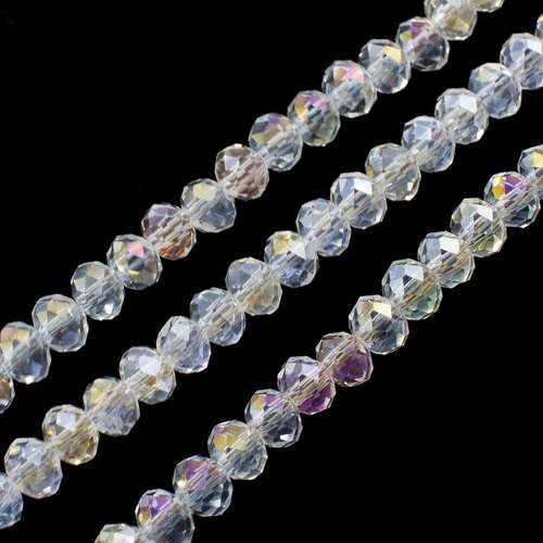 4mm crystal beads clear ab, pack of 130 — AB finish, faceted for jewelry making and beadwork