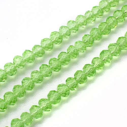 4mm crystal beads peridot, pack of 130 — faceted for jewelry making and beadwork
