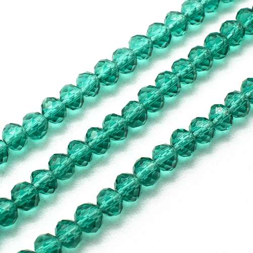 4mm crystal beads teal, pack of 130 — faceted for jewelry making and beadwork