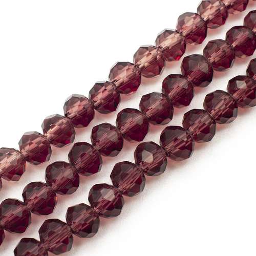 6mm crystal beads amethyst, pack of 100 — faceted for jewelry making and beadwork