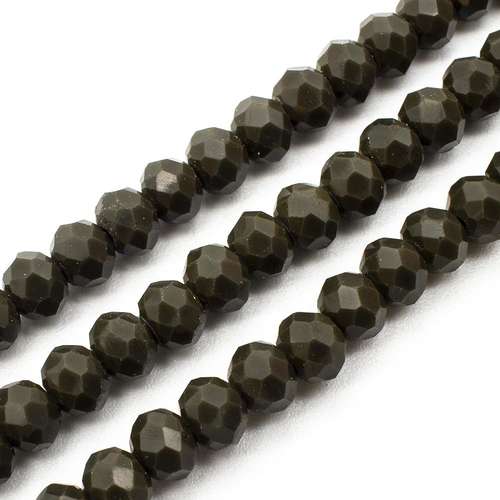 6mm crystal beads opal dark chocolate, pack of 100 — faceted for jewelry making and beadwork
