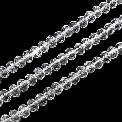 4mm crystal beads clear, pack of 130 — faceted for jewelry making and beadwork