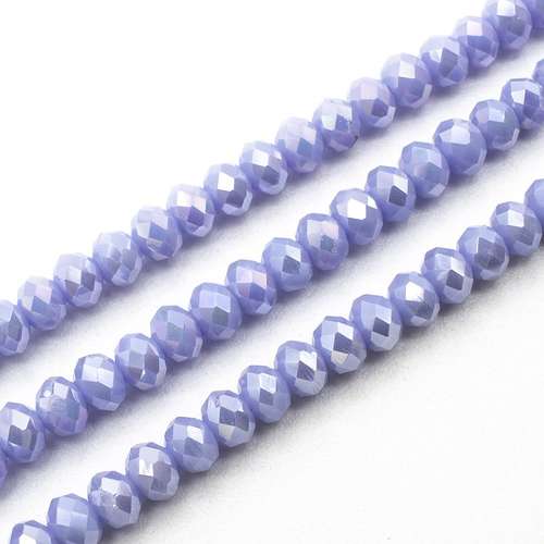 4mm crystal beads opal light blue, pack of 130 — faceted for jewelry making and beadwork
