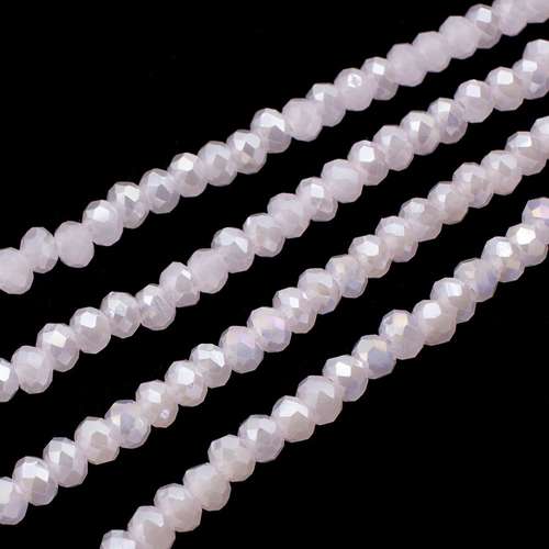 3mm crystal beads baby pink, pack of 150 — faceted for jewelry making and beadwork