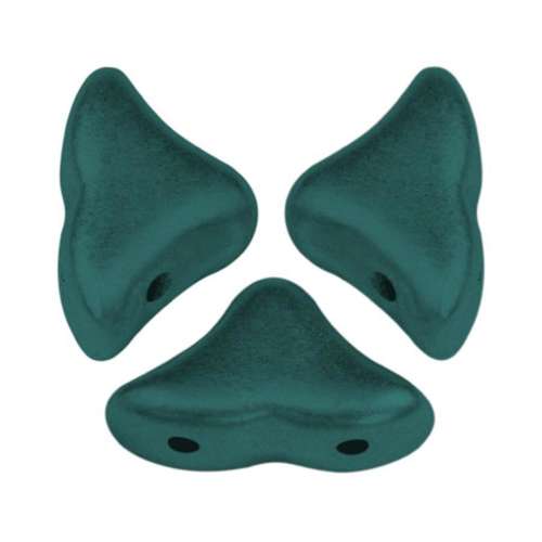 Helios Puca Beads 10g - Met Mat Green Turquoise
