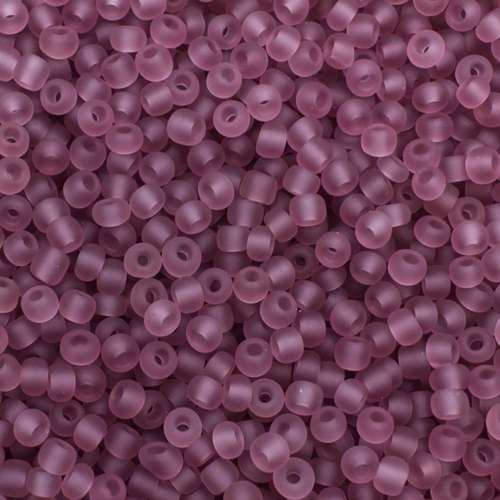 size 8 FGB glass seed beads frosted lavender hue — 50g pack, ideal for bead weaving, embroidery, and jewelry making