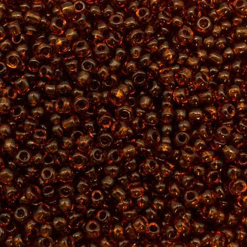 size 8 FGB glass seed beads transparent tawny — 50g pack, ideal for bead weaving, embroidery, and jewelry making
