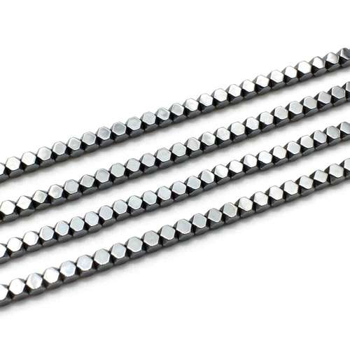3mm hematite cube — for jewelry making, crafting, and beadwork projects