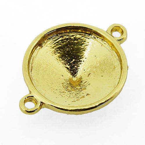 18mm beads 2 loops gold plated — faceted for jewelry making and beadwork