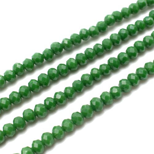 4mm crystal beads emerald green — faceted for jewelry making and beadwork