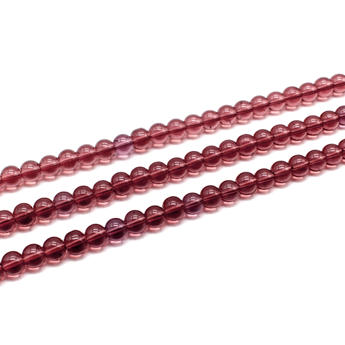 Glass Beads Round 6mm - Amethyst