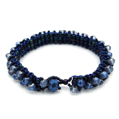 Grace Bracelet Makes 2 petrol blue bracelet making kit — DIY set with beads and instructions for creating handmade jewelry