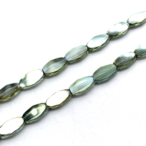 5mm crystal beads olive shimmer — faceted for jewelry making and beadwork