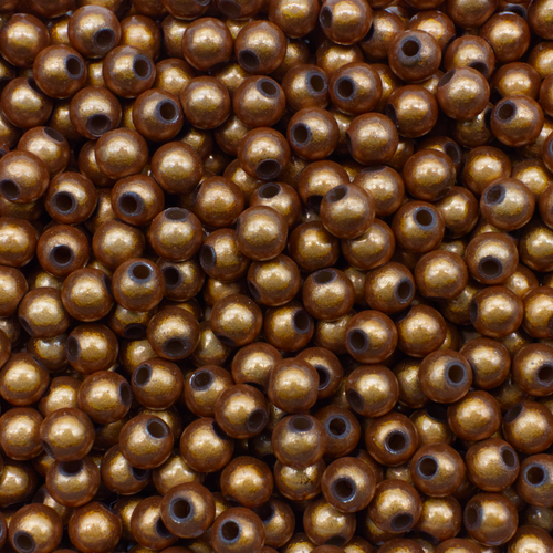 5mm Miracle acrylic round beads 5mm 80pcs round brown — pack of 80, reflective 3D-effect beads ideal for jewelry making, crafts, and deco…