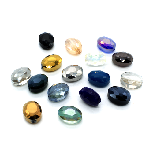12mm crystal beads mixed, pack of 20 — faceted for jewelry making and beadwork