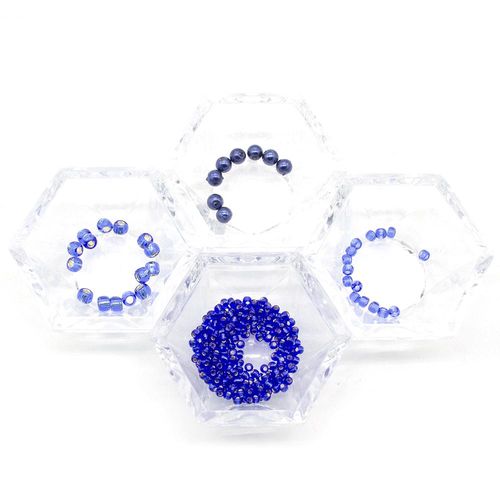 Flat Celini Rings Pack sapphire jewelry making kit — DIY set with beads and instructions for creating handmade jewelry