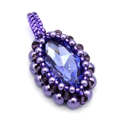 Eye of a Storm Pendant makes 3 wisteria jewelry making kit — DIY set with beads and instructions for creating handmade jewelry