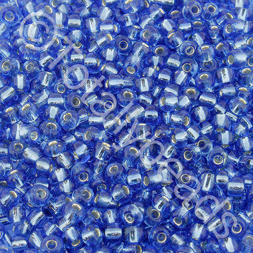 Seed Beads Silver Lined Blue - Size 8 100g
