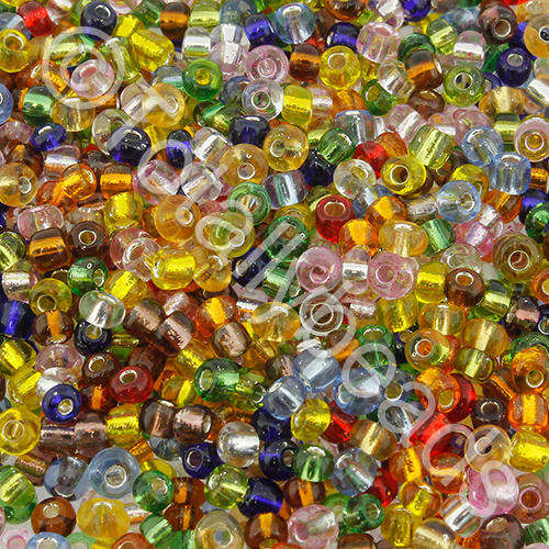 Seed Beads Silver Lined Mixed - Size 8 100g