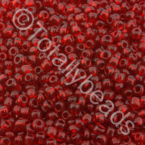 Seed Beads Transparent Dark Red - Size 11 100g