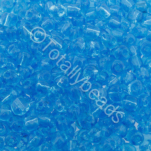 Seed Beads Transparent Turquoise - Size 6 100g