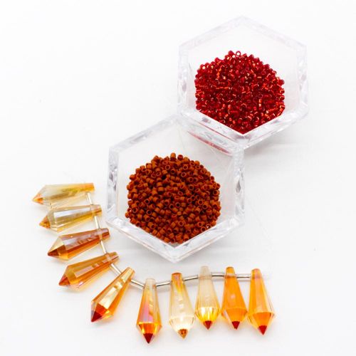 BC Week9 2022 - Beaded Bell Flower - Half Orange