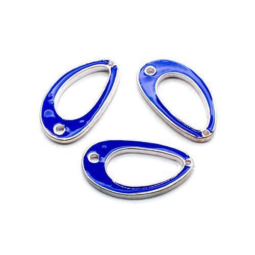 27mm Oval Connector - Blue 3pcs
