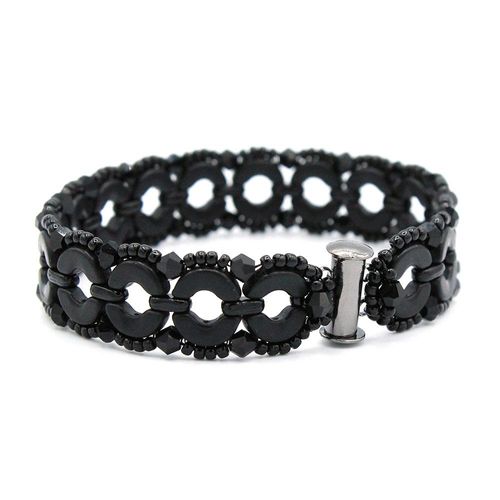 Sybil Arcos Bracelet jet black bracelet making kit — DIY set with beads and instructions for creating handmade jewelry