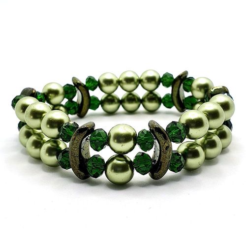 Venus Bracelet olive bracelet making kit — DIY set with beads and instructions for creating handmade jewelry