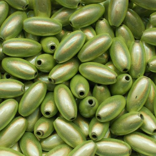12mm Miracle acrylic round beads 6x12mm rice lime green 30pcs — pack of 30, reflective 3D-effect beads ideal for jewelry making, crafts,…