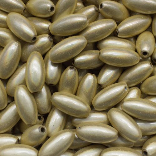 12mm Miracle acrylic round beads 6x12mm rice gold 30pcs — pack of 30, reflective 3D-effect beads ideal for jewelry making, crafts, and de…