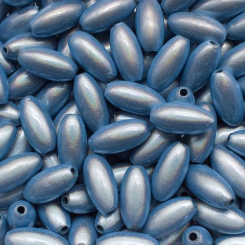 12mm Miracle acrylic round beads 6x12mm rice light blue 30pcs — pack of 30, reflective 3D-effect beads ideal for jewelry making, crafts,…