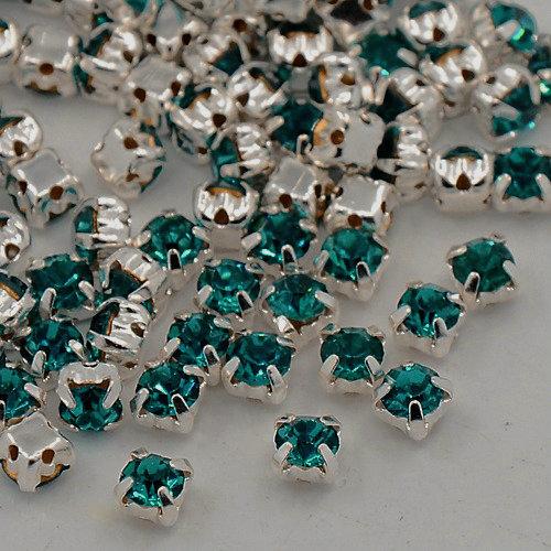 3mm crystal beads blue zircon, pack of 15 — faceted for jewelry making and beadwork
