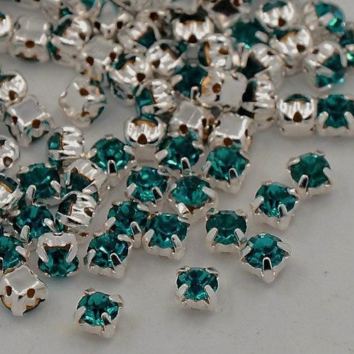 3mm crystal beads blue zircon, pack of 15 — faceted for jewelry making and beadwork