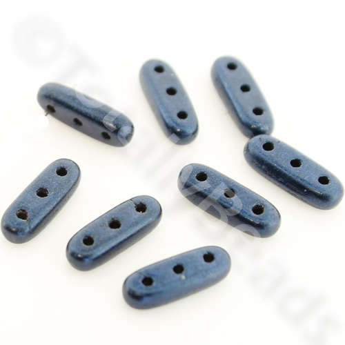 10mm Czech glass glass beads metallic suede dark blue — pack of 30, high-quality two-hole beads ideal for jewelry making, bead weaving, a…