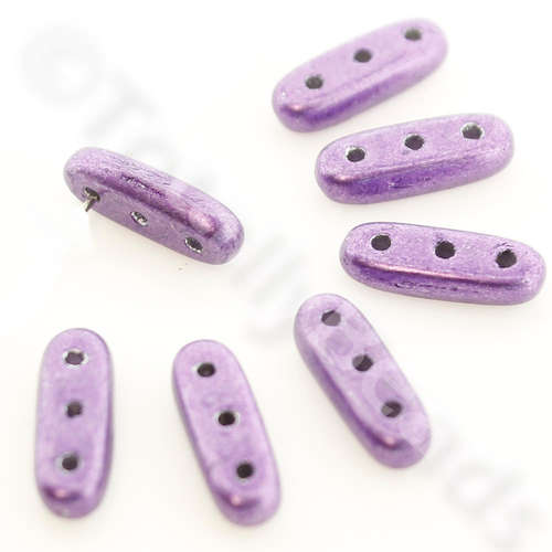 10mm Czech glass glass beads met. bodacious — pack of 30, high-quality two-hole beads ideal for jewelry making, bead weaving, and crafts