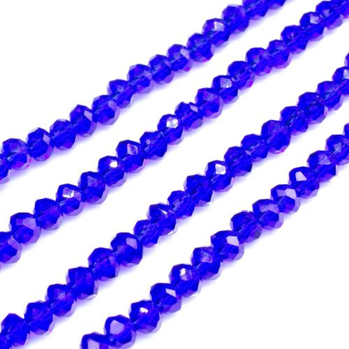 3.5mm crystal beads royal blue, pack of 150 — faceted for jewelry making and beadwork