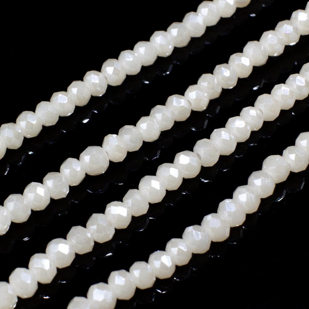 3.5mm crystal beads opal grey, pack of 150 — faceted for jewelry making and beadwork