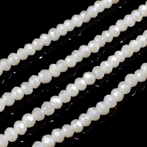 3.5mm crystal beads opal grey, pack of 150 — faceted for jewelry making and beadwork