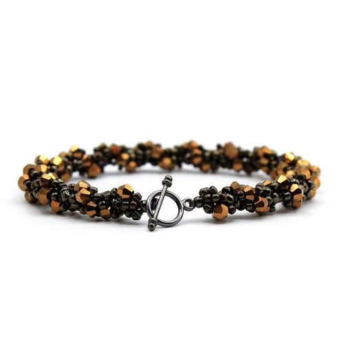 Seraphina Bracelet bronze bracelet making kit — DIY set with beads and instructions for creating handmade jewelry
