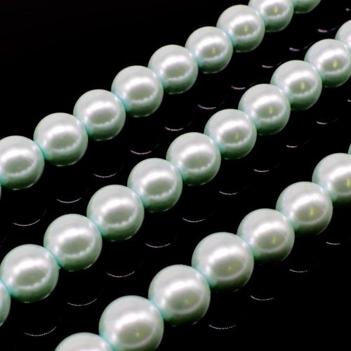 Glass Pearl Round Beads 8mm - Sea Glass