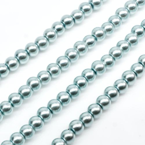 Glass Pearl Round Beads 3mm - Powder Blue